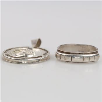 0.800-0.900 Silver Jewelry, 2 Pieces