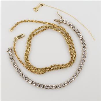 0.800-0.900 Silver Jewelry, 3 Pieces