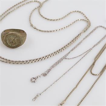 0.800-0.900 Silver Jewelry, 4 Pieces