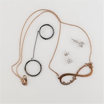 0.800-0.900 Silver Jewelry, 4 Pieces