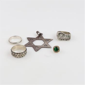 0.800-0.900 Silver Jewelry, 5 Pieces