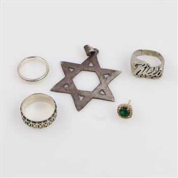 0.800-0.900 Silver Jewelry, 5 Pieces
