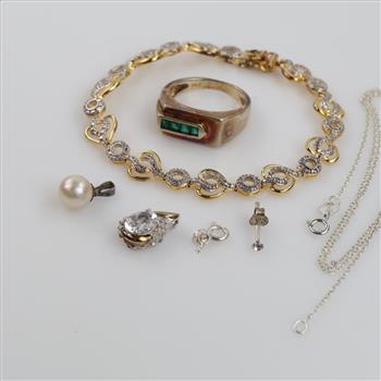 0.800-0.900 Silver Jewelry, 7 Pieces