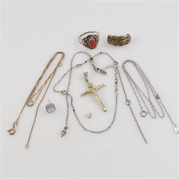0.800-0.900 Silver Jewelry, 7 Pieces