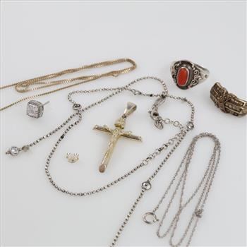0.800-0.900 Silver Jewelry, 7 Pieces