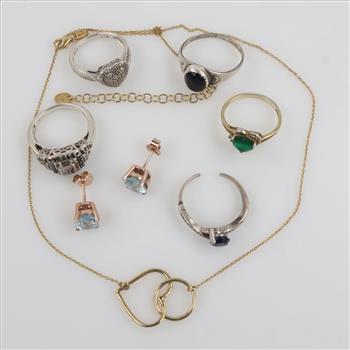 0.800-0.900 Silver Jewelry, 8 Pieces