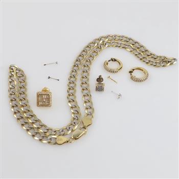 0.800-0.900 Silver Jewelry, 9 Pieces