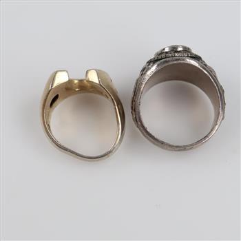 0.800-0.900 Silver Rings, 2 Pieces