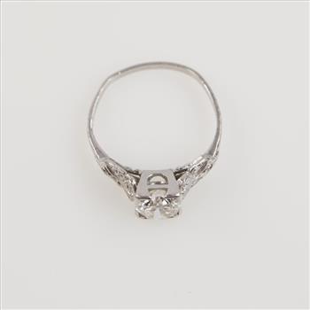 0.84ct TW Diamond Platinum Engagement Ring-Evaluated By Our Certified Gemologist-AGS/GIA