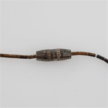 0.880 Silver Blue Bead Accent Anklet