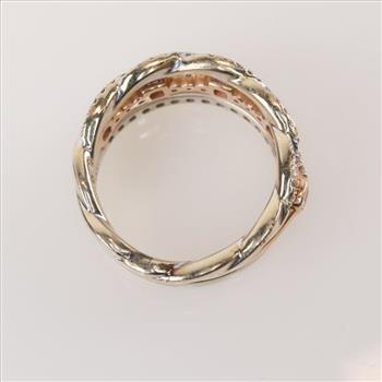 0.88ctTW Diamond 14kt -18kt Tri-Colored Gold Stack Rings Evaluated by our Certified Gemologist