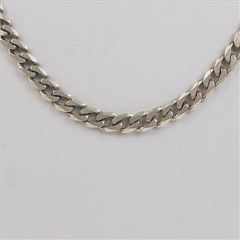 0.900 Silver Curb Chain Necklace
