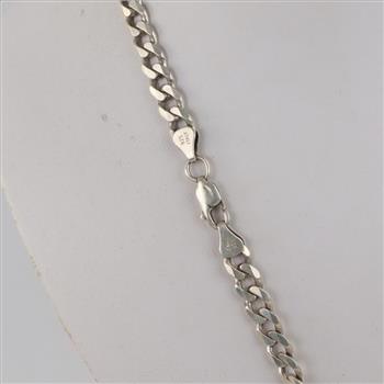 0.900 Silver Curb Chain Necklace