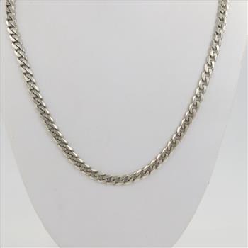 0.900 Silver Curb Chain Necklace