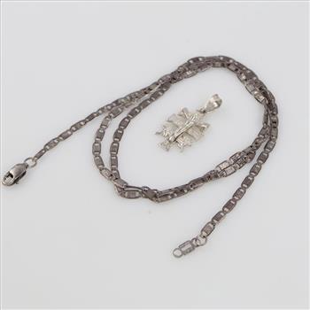 0.900 Silver Jewelry, 2 Pieces