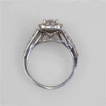 0.900 Silver Moissanite Ring