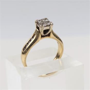 0.90ct TW Diamond 14kt Gold Engagement Ring-Evaluated By Our Certified Gemologist-AGS/GIA