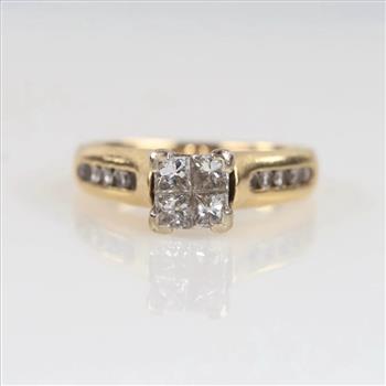 0.90ct TW Diamond 14kt Gold Engagement Ring-Evaluated By Our Certified Gemologist-AGS/GIA