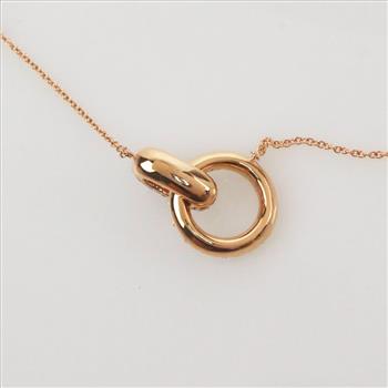 0.92ct TW Diamond 18kt Rose Gold Circle Pendant Necklace-Evaluated By Certified Gemologist-AGS/GIA
