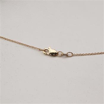 0.92ct TW Diamond 18kt Rose Gold Circle Pendant Necklace-Evaluated By Certified Gemologist-AGS/GIA