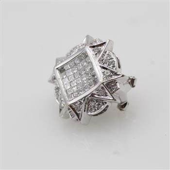 0.94ct TW Diamond 14kt White Gold Earring
