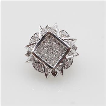 0.94ct TW Diamond 14kt White Gold Earring