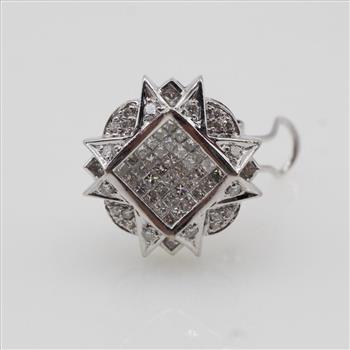 0.94ct TW Diamond 14kt White Gold Earring