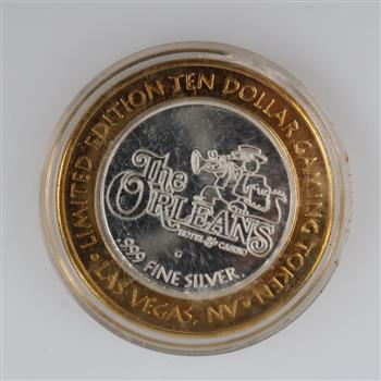 0.999 Silver And Brass The Orleans Gaming Token