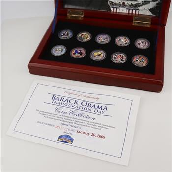 10 Barack Obama Colorized Gold Coated Statehood Quarter Collection Set