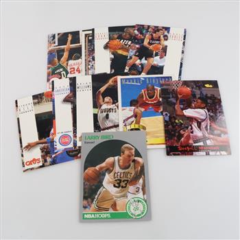 10 Basketball Trading Cards, Including Larry Bird