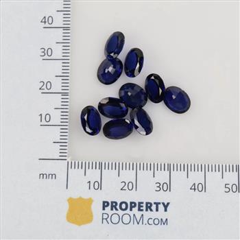 10 Blue Faceted Loose Jewelry Craft Stones