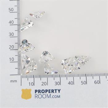 10 Clear Faceted Loose Jewelry Craft Stones
