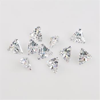 10 Clear Faceted Loose Jewelry Craft Stones