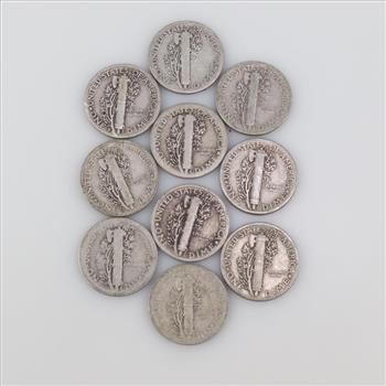 10 Mercury Silver Dimes