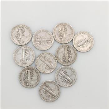 10 Mercury Silver Dimes