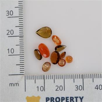 10 Orange Faceted Loose Jewelry Craft Stones