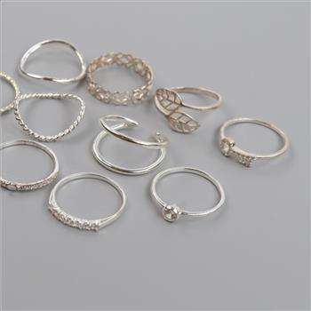 10 Sterling Silver Rings