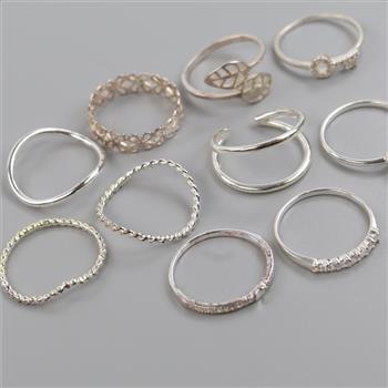 10 Sterling Silver Rings