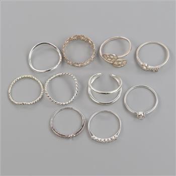 10 Sterling Silver Rings