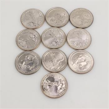 10 US America The Beautiful Quarters