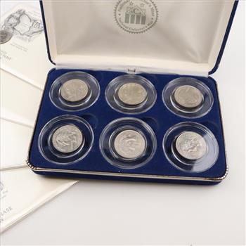 10 US Coins And 4 Stamps