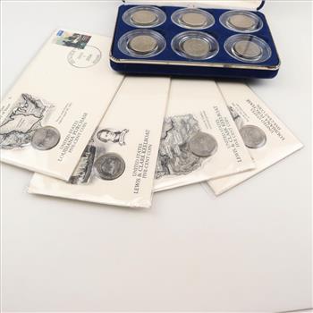 10 US Coins And 4 Stamps