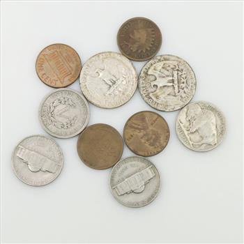 10 US Coins, Including 2 Silver