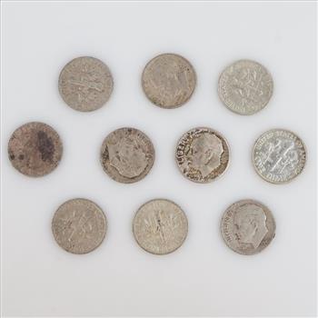10 US Silver Dimes