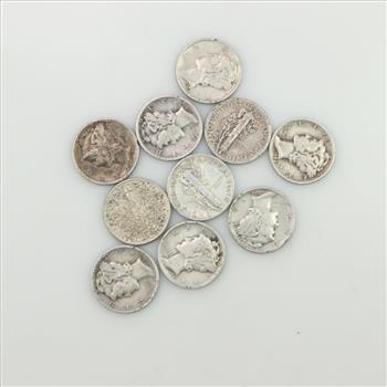 10 US Silver Dimes