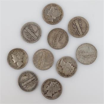 10 US Silver Mercury Dimes