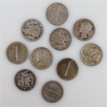 10 US Silver Mercury Dimes