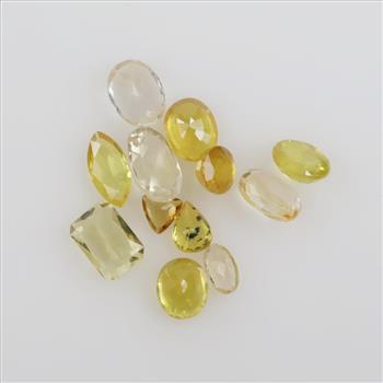 10+ Yellow Faceted Loose Jewelry Craft Stones