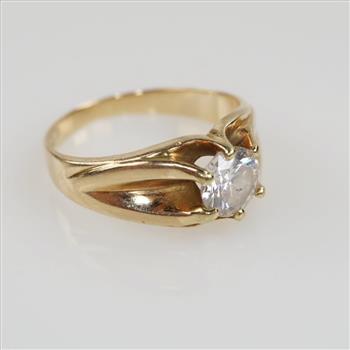 1.00cts TW Diamond 10kt Gold Belcher Style Ring