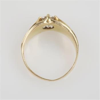 1.00cts TW Diamond 10kt Gold Belcher Style Ring